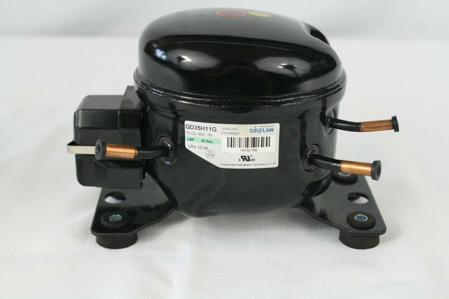 SIKELAN QD35H11G REFRIGERATION COMPRESSOR 1/9 HP 307BTU 110-120V R134A 50-60HZ