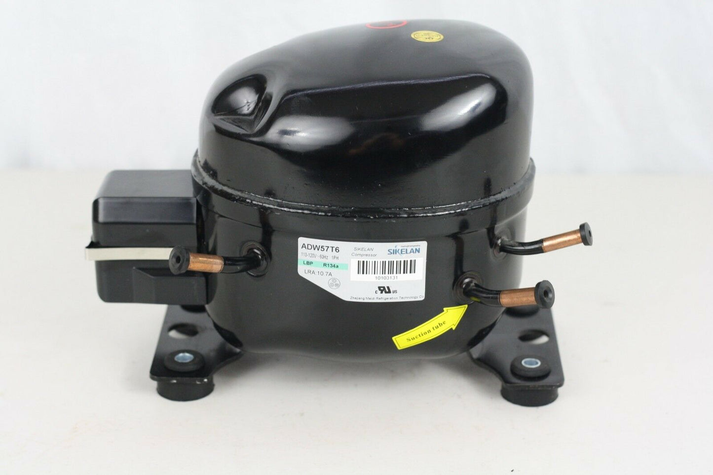 SIKELAN ADW57T6 REFRIGERATION COMPRESSOR 1/4 HP 546BTU 110-120V R134A 50-60HZ