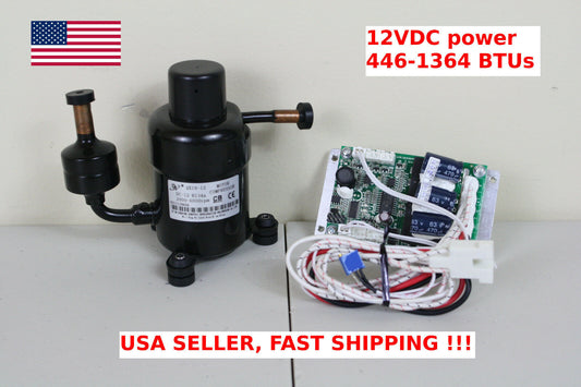 12V DC Mini Refrigeration Compressor Fridge Freezer Marine Solar QX19-12 R134a