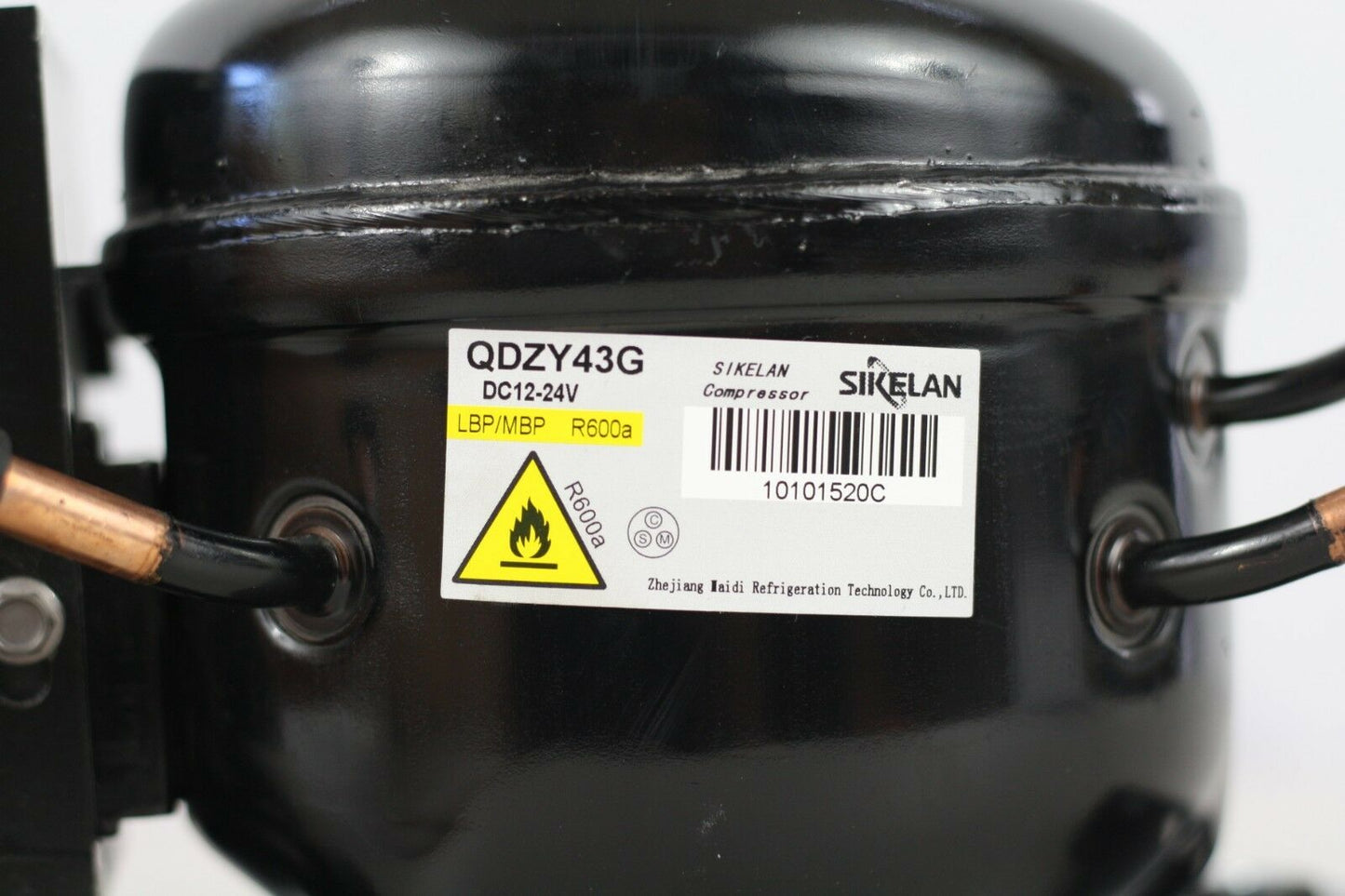 Sikeland QDZY43G 12V 24V DC R600a Refrigeration Compressor Mobile Marine Off-Grid