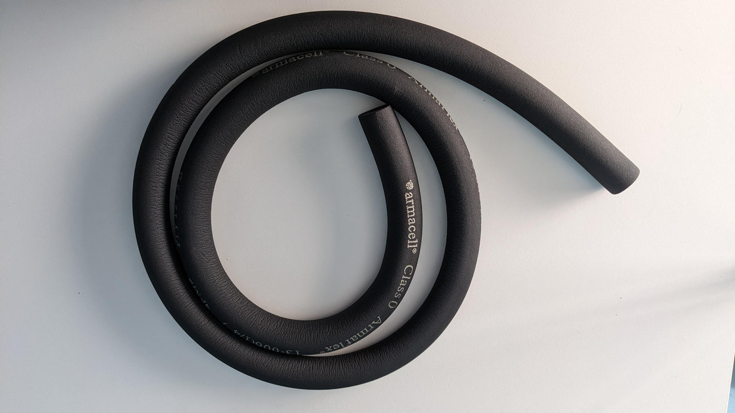 Armaflex Armacell Class O Foam Pipe Insulation 1/4" x1/2"w x6.5ft(2m) 13x006