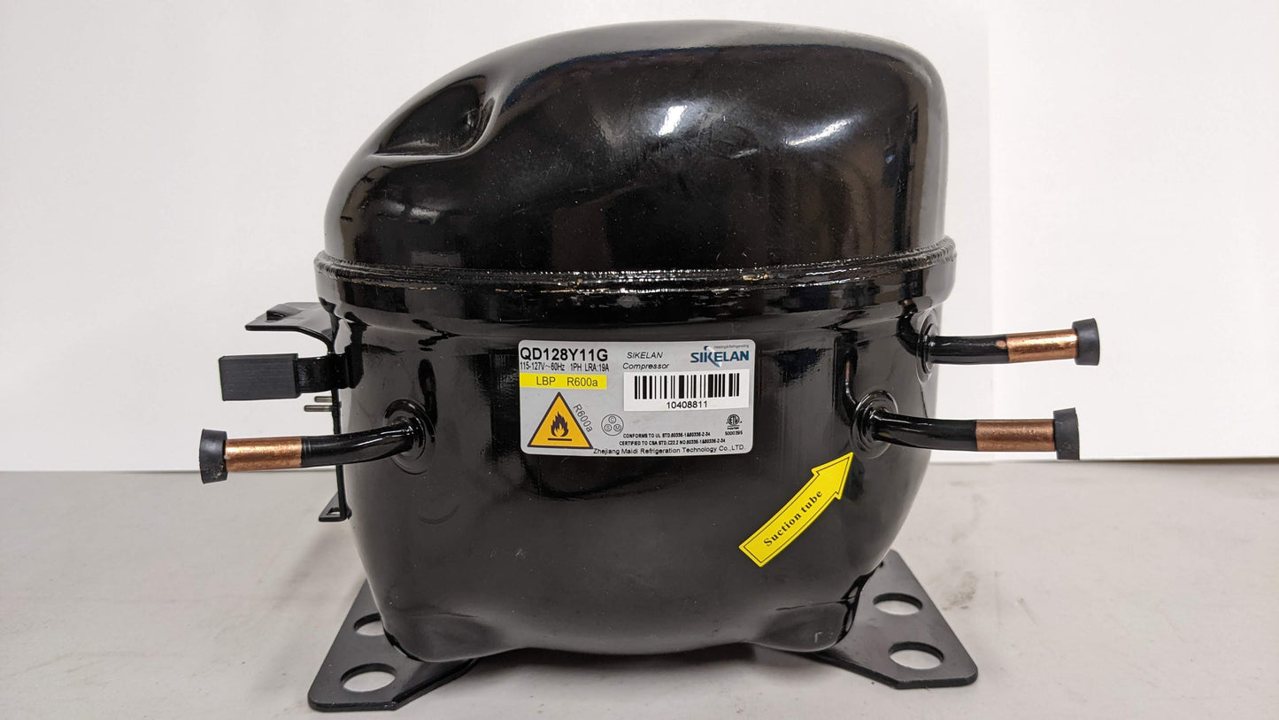 Sikelan QD128Y11G Refrigeration Compressor 1/3-HP 901BTU 110-120V R600a LBP