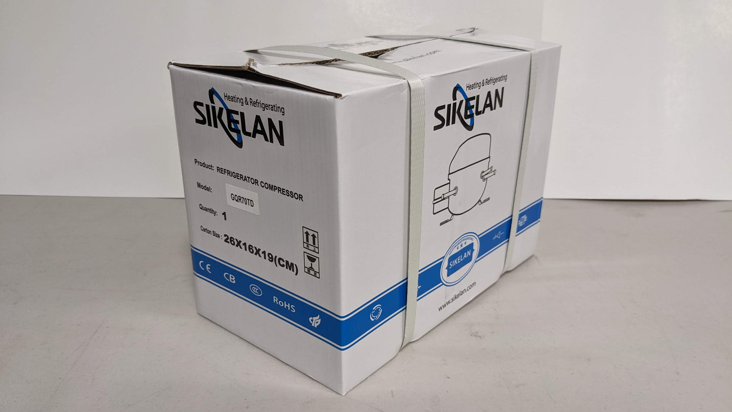 Sikelan GQR70TD Refrigeration Compressor 1/4HP 3000BTU 110-120V R134a HBP