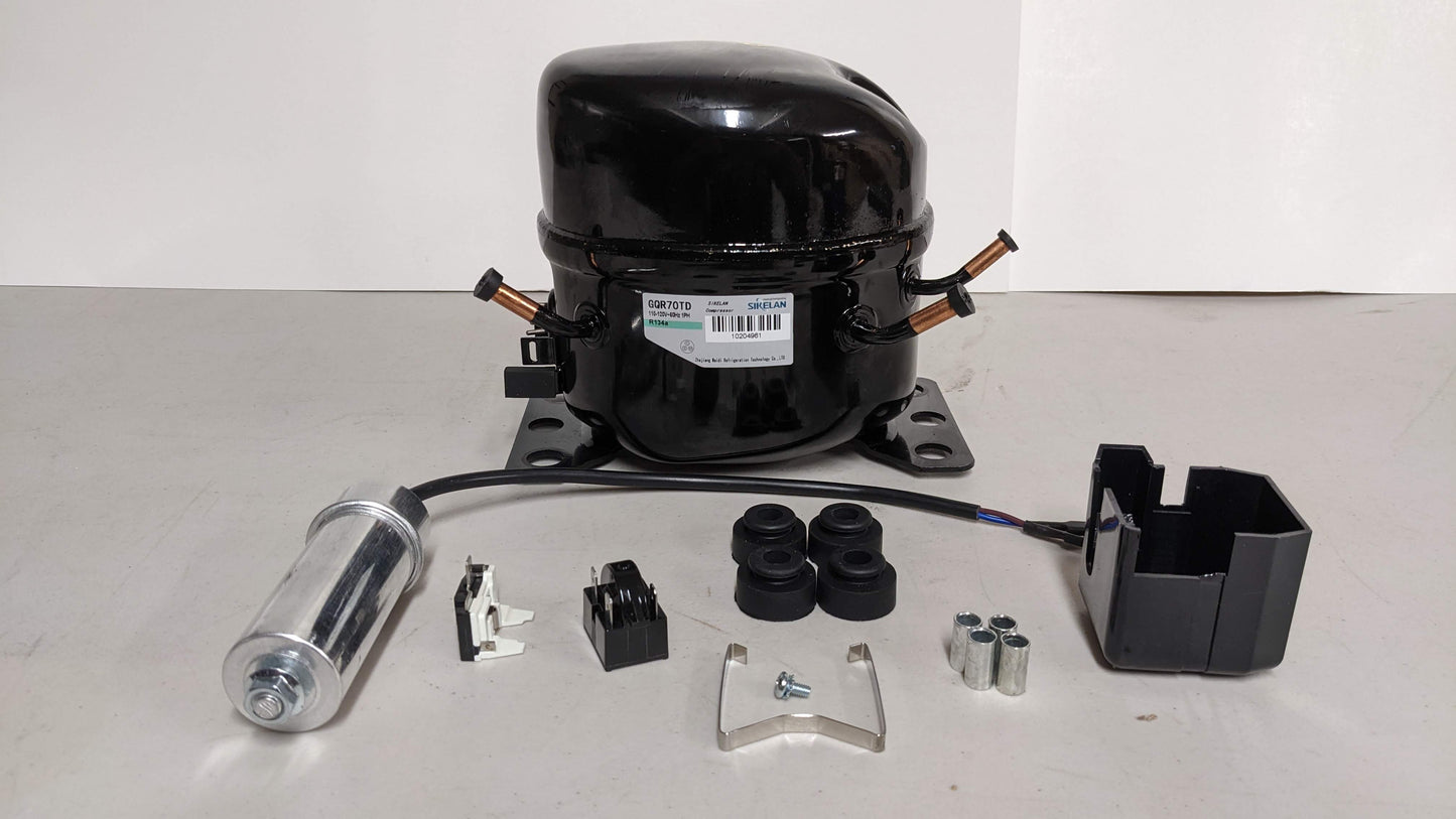 Sikelan GQR70TD Refrigeration Compressor 1/4HP 3000BTU 110-120V R134a HBP