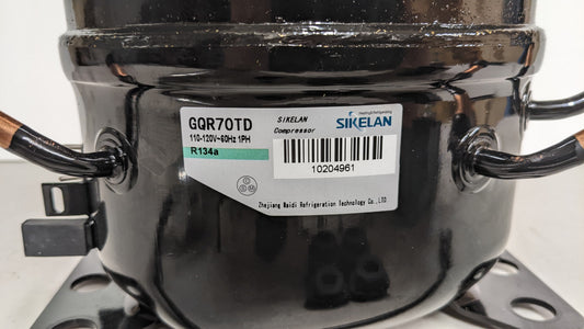 Sikelan GQR70TD Refrigeration Compressor 1/4HP 3000BTU 110-120V R134a HBP