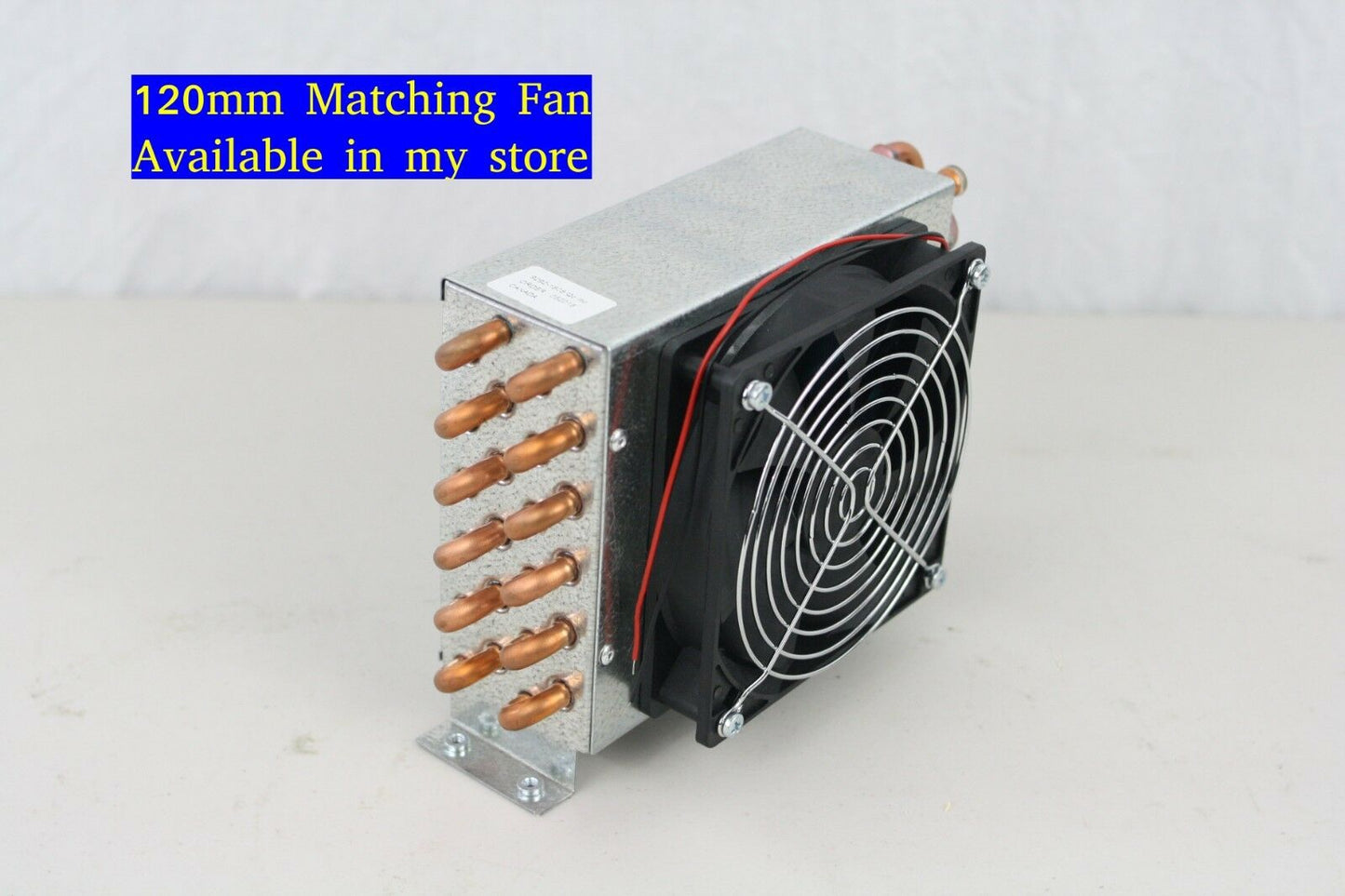 Air cooled Evaporator Condenser 625W 120x120mm 4 row 1/4" tube Copper/Aluminium