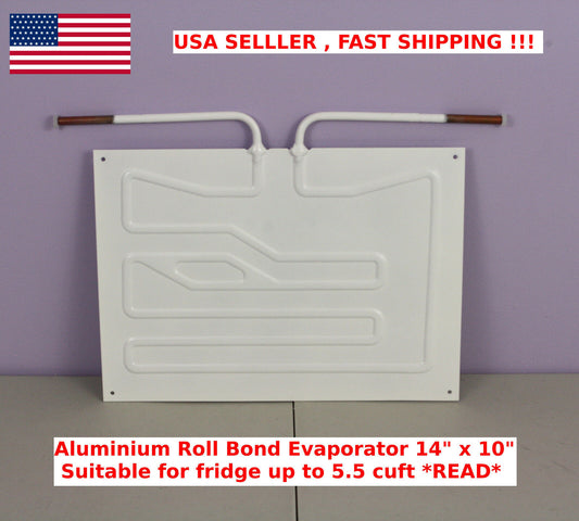 Fridge Freezer Roll Bond Aluminium Evaporator 14x10" (350x250mm) 1/4" tube