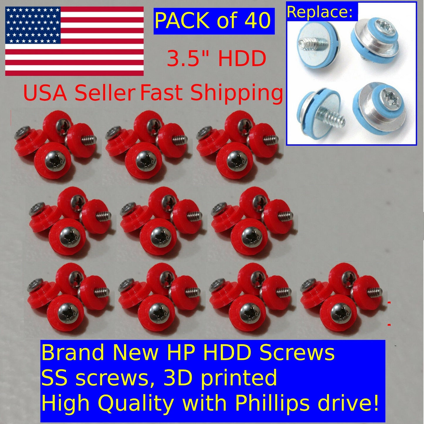 40X HP HDD Mounting Screws 6000 6005 Pro 8000 8100 8200 Elite DC7800 DC7900 SFF