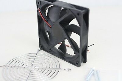 12V Fan 120mmx120mmx25mm Silent 2000RPM Condenser Refrigeration Guard M4 Screws