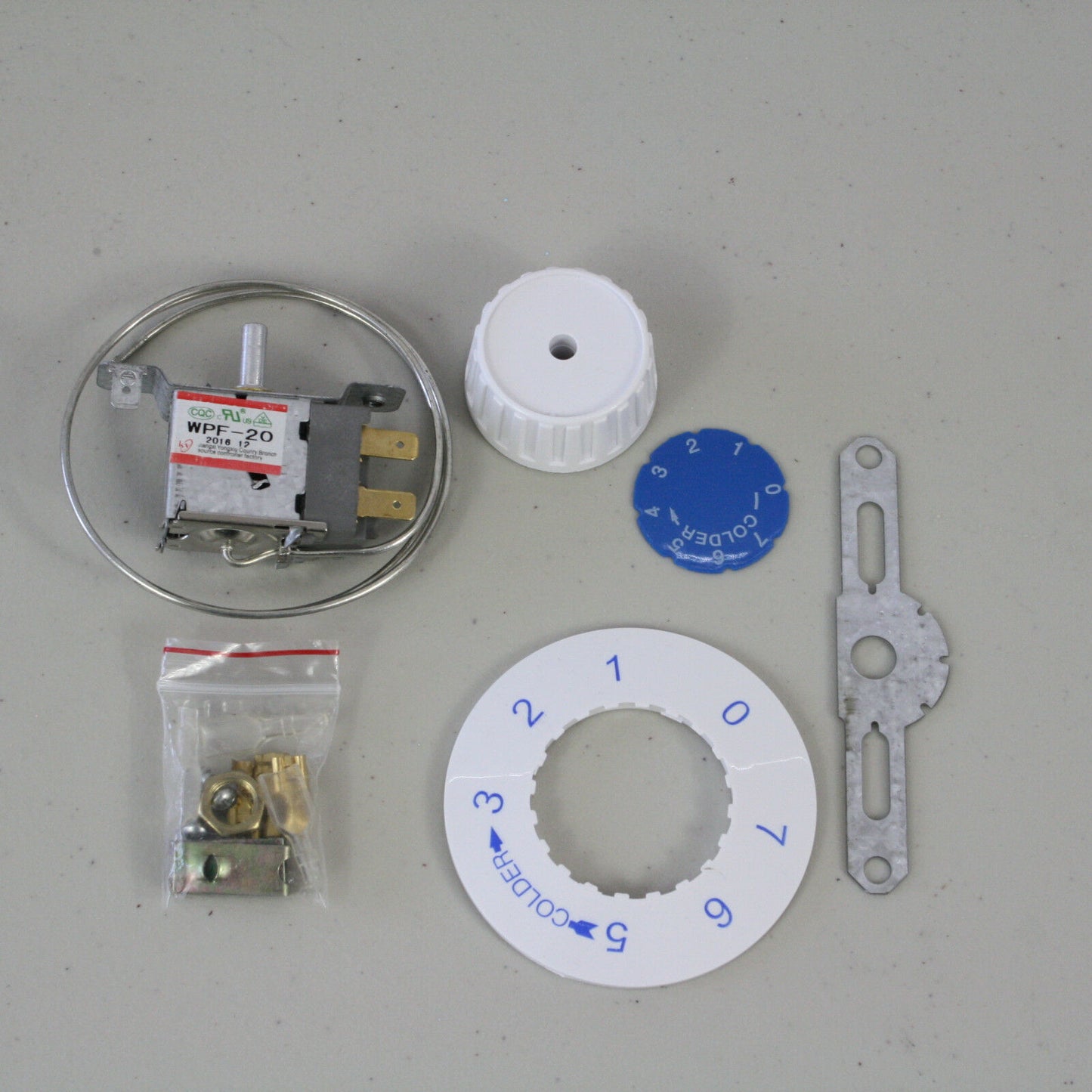 WPF-20 Universal Thermostat 2-pins KIT Freezer Refrigerator with Bracket Dial