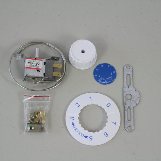 WPF-20 Universal Thermostat 2-pins KIT Freezer Refrigerator with Bracket Dial