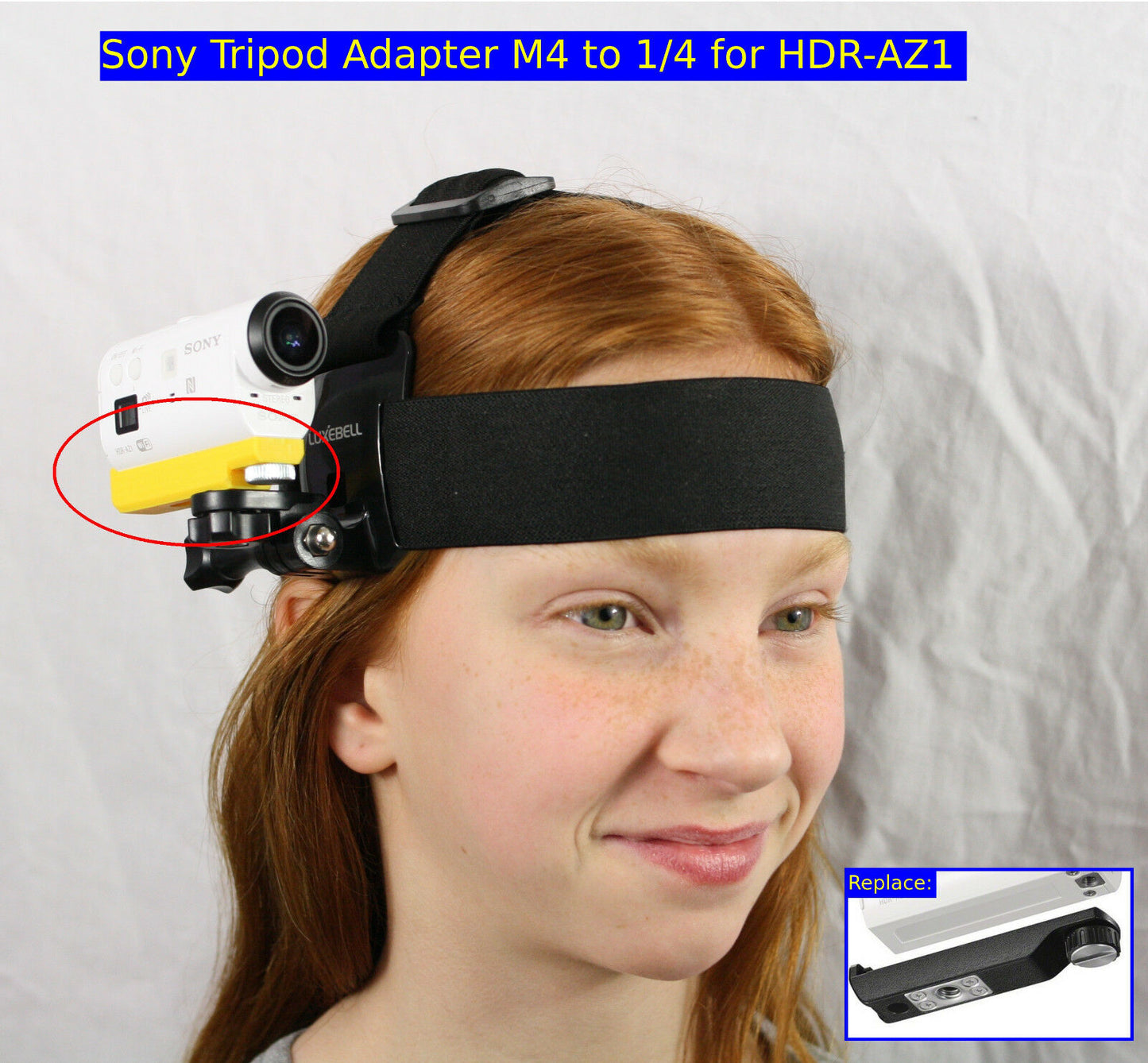 SONY ACTION CAM TRIPOD ADAPTER FOR HDR-AZ1 X25893161 X25893163 M4 to 1/4 STD